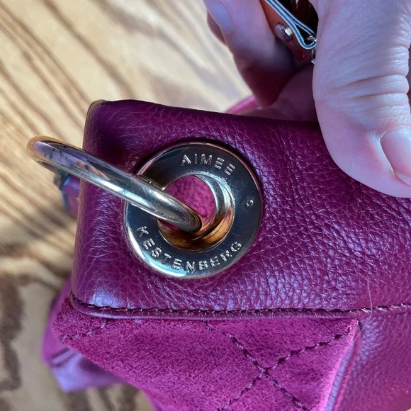 Aimee Kestenberg Raspberry/Red Shoulder Bag - NWOT - Picture 8 of 16